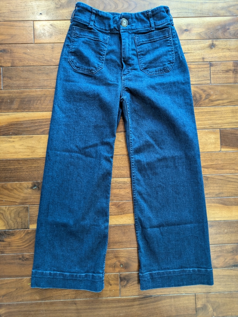 Maeve Wide-Leg High-Rise Jeans in Dark Blue - Picture 2 of 6
